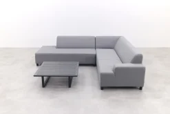 Malaga/Cuba - hoekbank loungeset chaise longue - Lichtgrijs