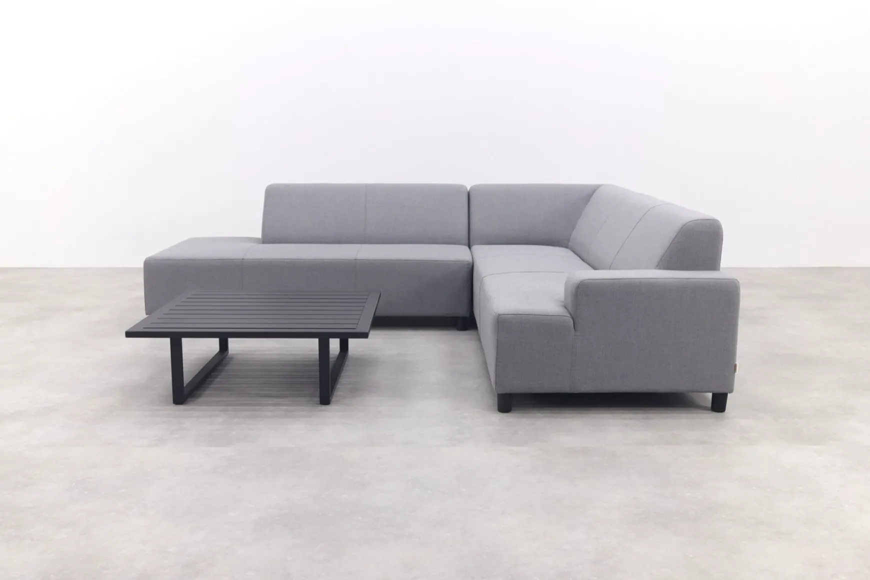 Malaga/Cuba - hoekbank loungeset chaise longue - Lichtgrijs