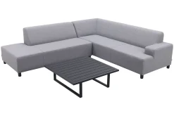 Malaga/Cuba - hoekbank loungeset chaise longue - Lichtgrijs
