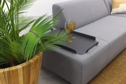 Malaga/Cuba - hoekbank loungeset chaise longue - Lichtgrijs