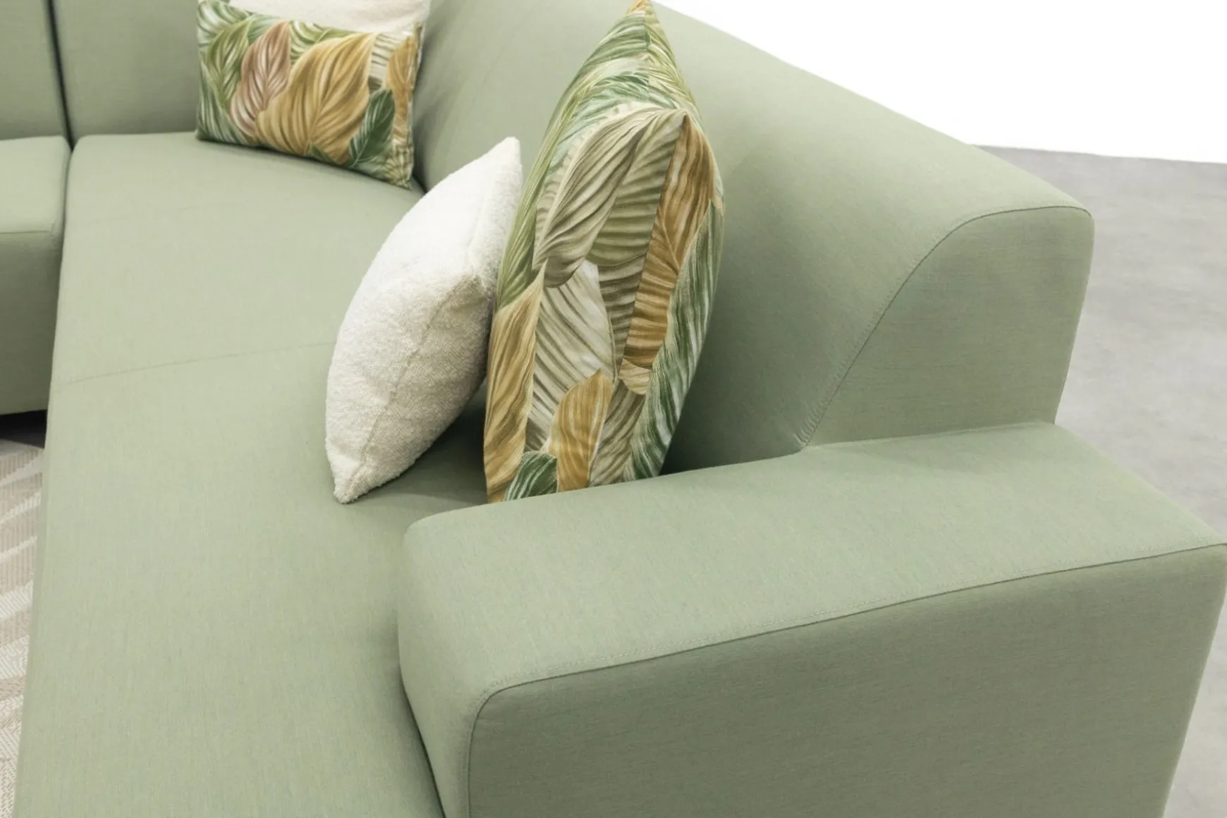 Malaga hoekbank loungeset chaise longue - green