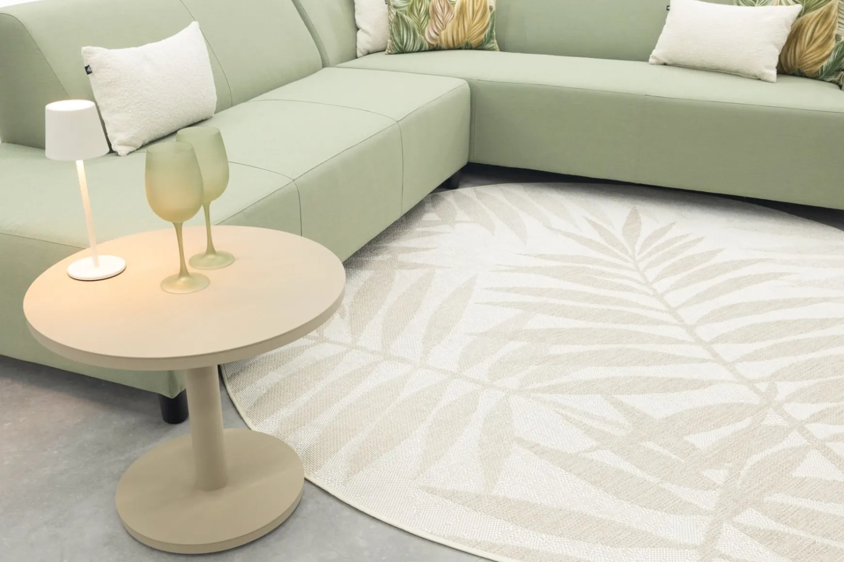 Malaga hoekbank loungeset chaise longue - green