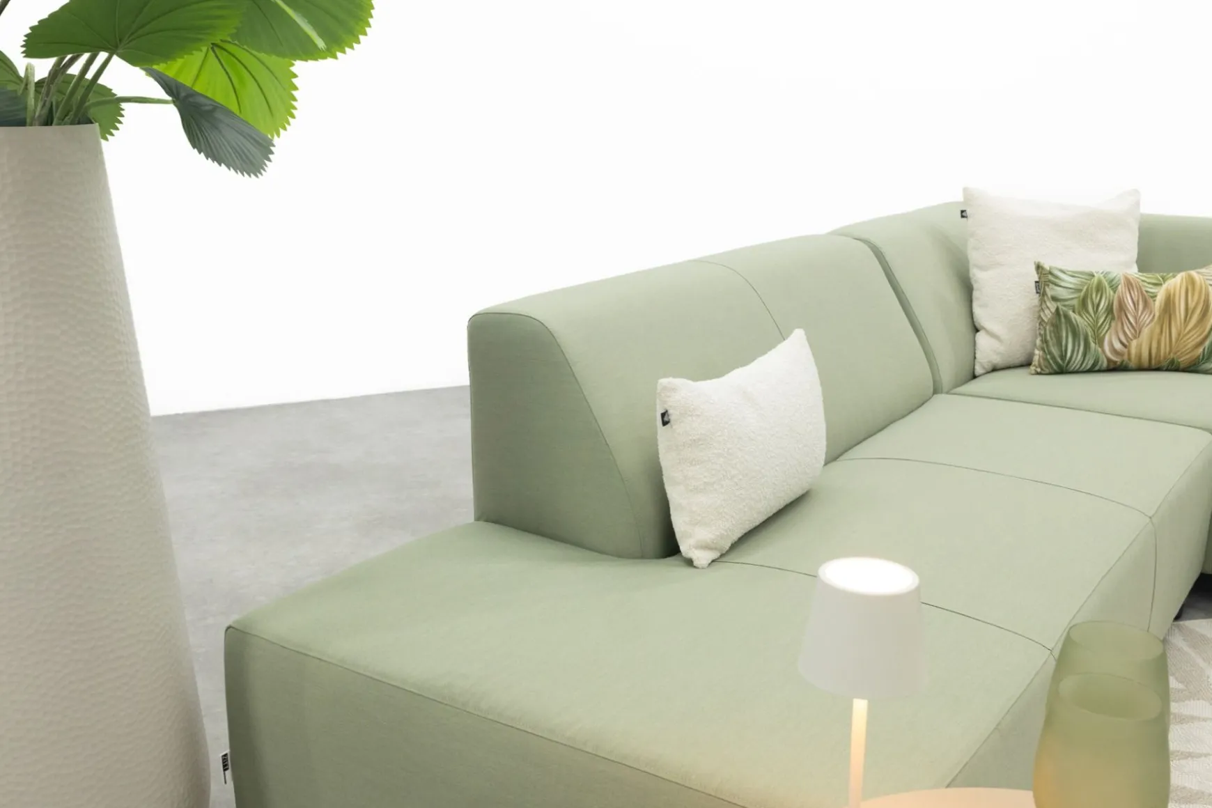 Malaga hoekbank loungeset chaise longue - green