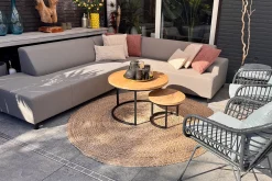 Malaga hoekbank loungeset chaise longue - Taupe