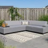 Malaga hoekbank loungeset chaise longue - Lichtgrijs