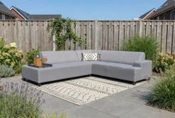 Malaga hoekbank loungeset chaise longue - Lichtgrijs