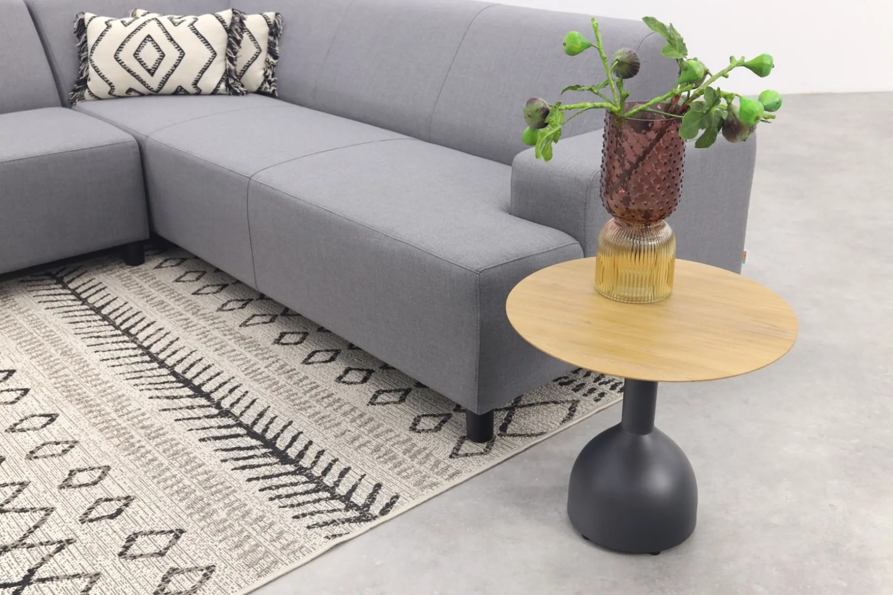 Malaga hoekbank loungeset chaise longue - Lichtgrijs