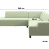 Malaga/Mindo - hoekbank loungeset chaise longue - green
