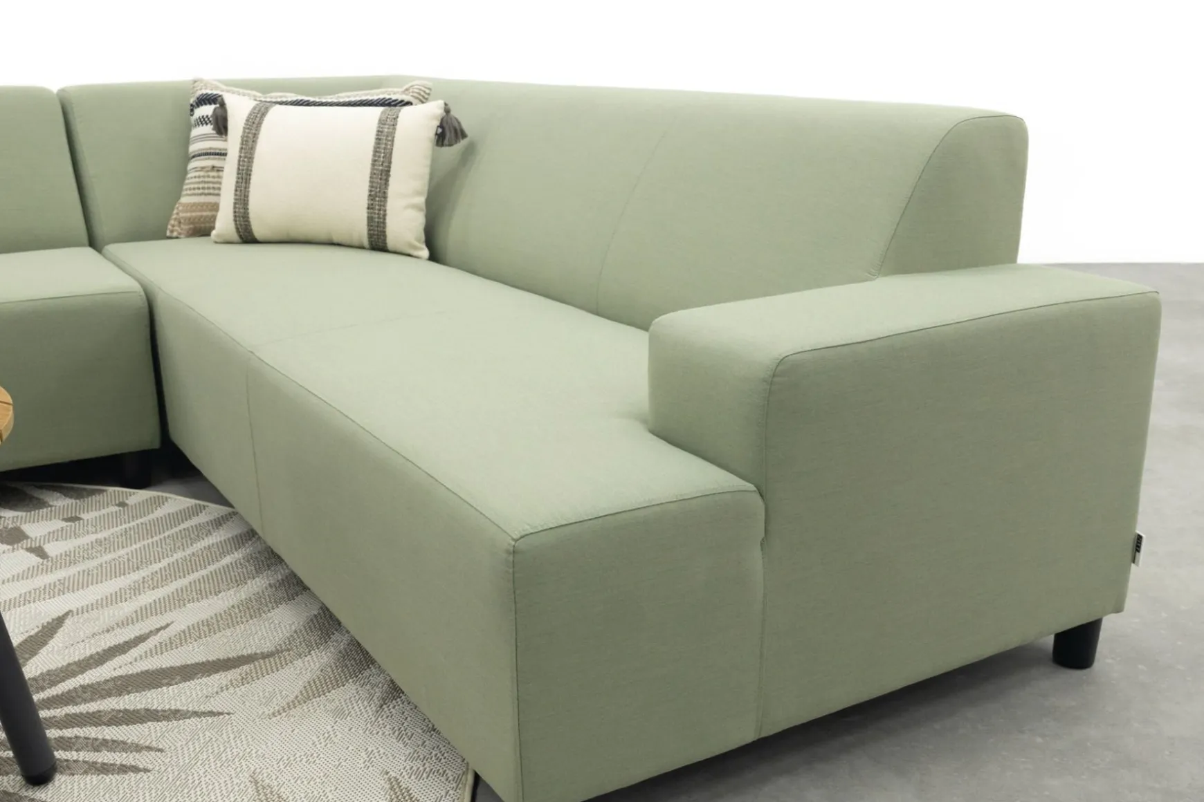 Malaga/Mindo - hoekbank loungeset chaise longue - green