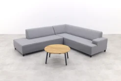 Malaga/Mindo - hoekbank loungeset chaise longue - lichtgrijs