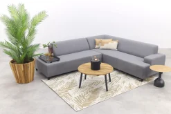 Malaga/Mindo - hoekbank loungeset chaise longue - lichtgrijs