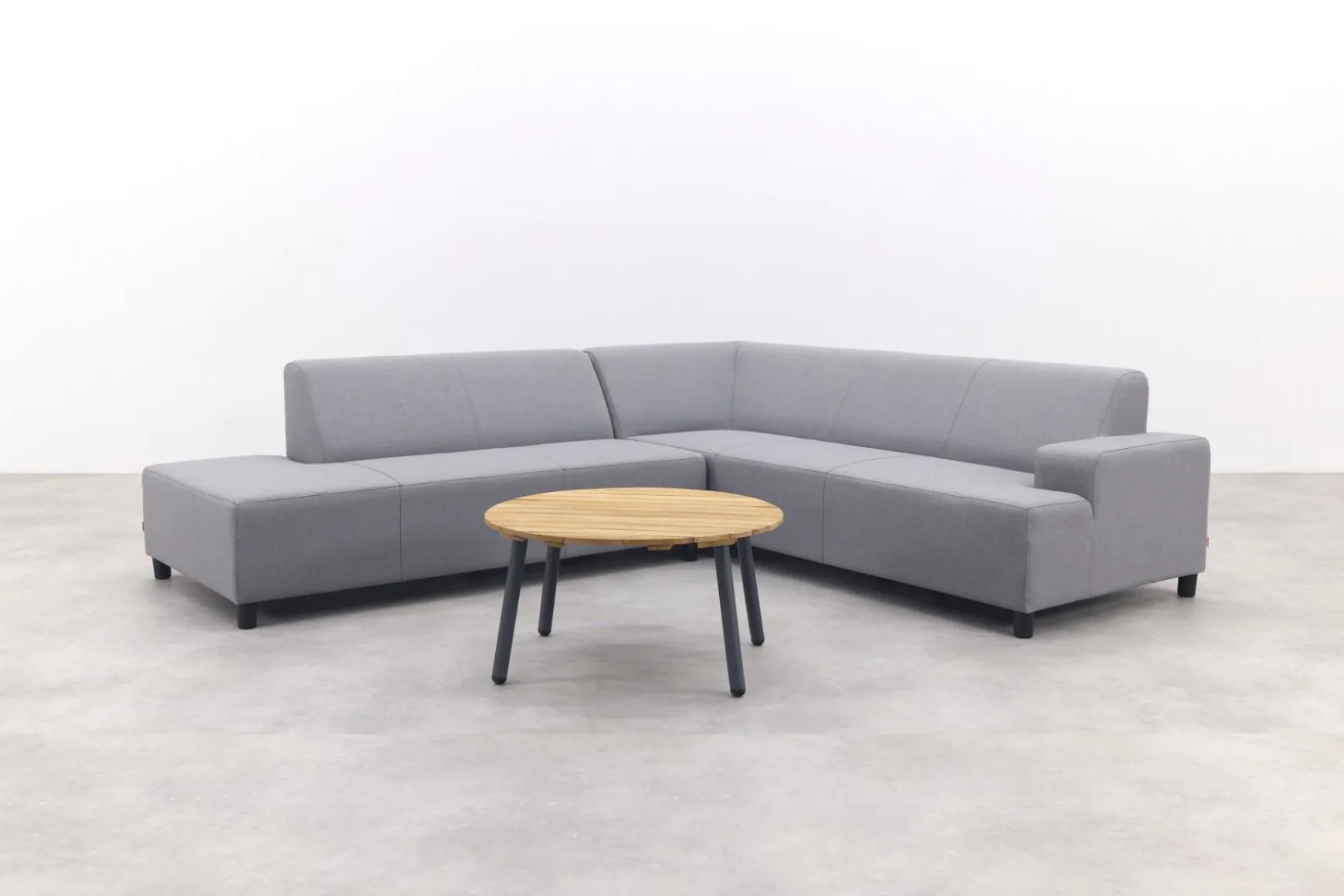 Malaga/Mindo - hoekbank loungeset chaise longue - lichtgrijs