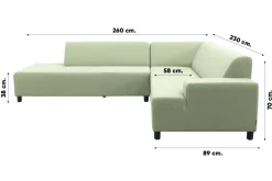 Malaga/Toronto - hoekbank loungeset chaise longue - green