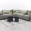 Malaga/Velora antraciet - hoekbank loungeset chaise longue - taupe