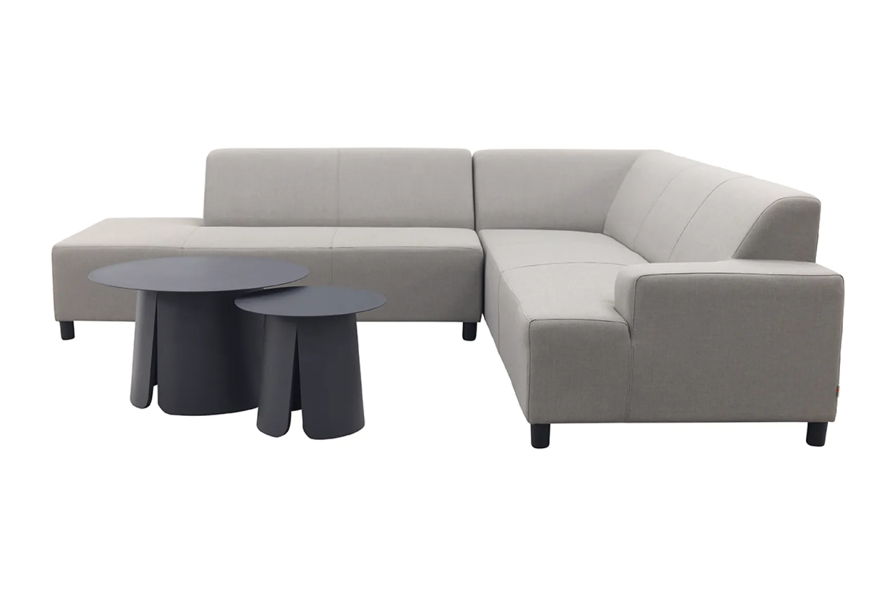 Malaga/Velora antraciet - hoekbank loungeset chaise longue - taupe