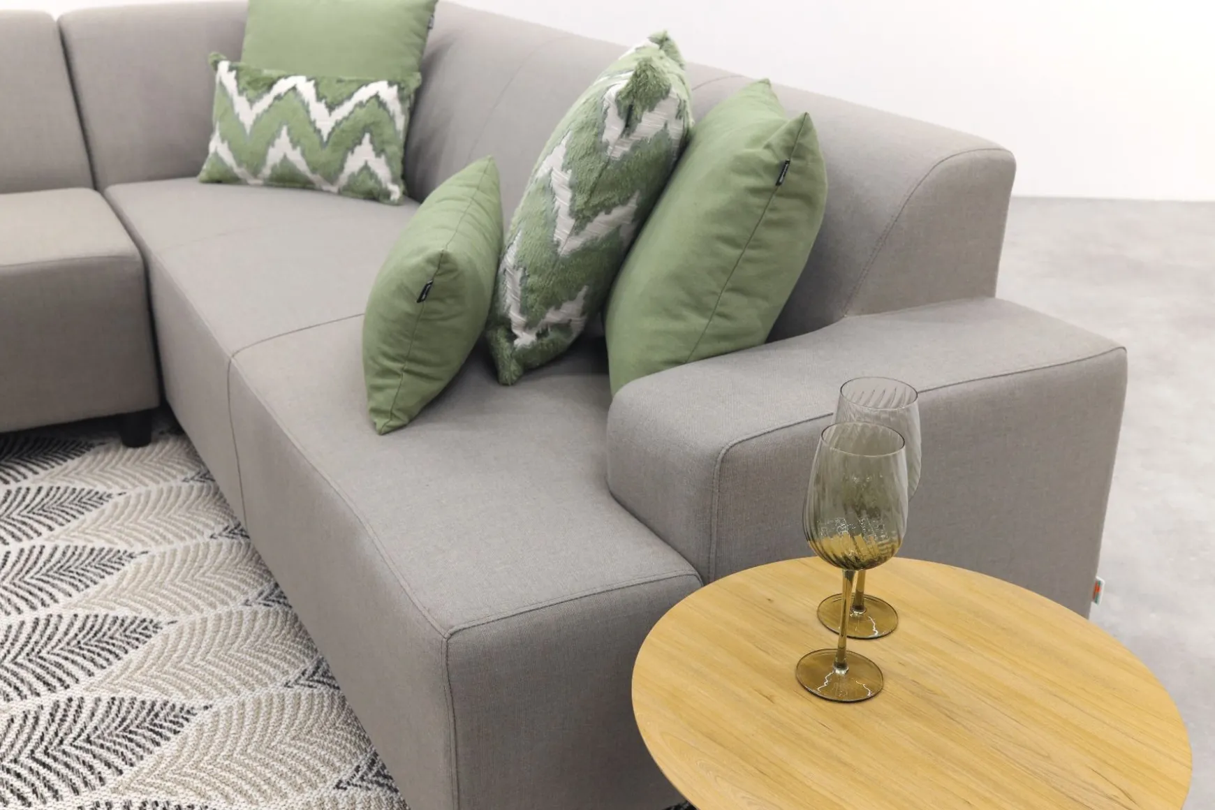 Malaga/Velora antraciet - hoekbank loungeset chaise longue - taupe