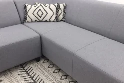 Malaga/Velora antraciet - hoekbank loungeset chaise longue - lichtgrijs