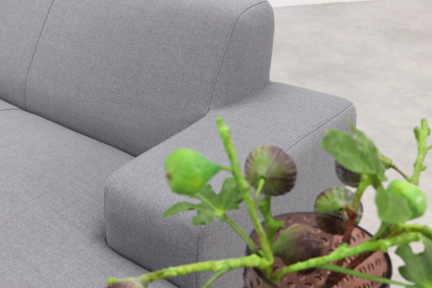 Malaga/Velora antraciet - hoekbank loungeset chaise longue - lichtgrijs
