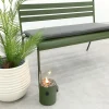 MaximaVida Max metalen tuinbank 127 cm. - Olijfgroen