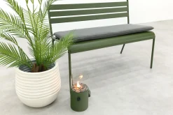 MaximaVida Max metalen tuinbank 127 cm. - Olijfgroen