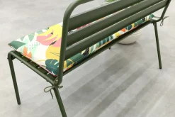 MaximaVida Max metalen tuinbank 127 cm. - Olijfgroen