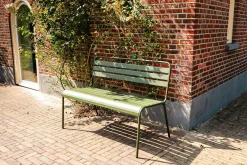 MaximaVida Max metalen tuinbank 127 cm. - Olijfgroen