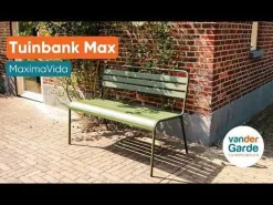 MaximaVida Max metalen tuinbank 127 cm. - Olijfgroen