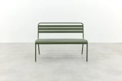 MaximaVida Max metalen tuinbank 127 cm. - Olijfgroen
