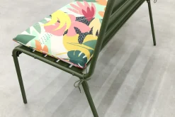 MaximaVida Max metalen tuinbank 127 cm. - Olijfgroen