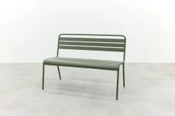 MaximaVida Max metalen tuinbank 127 cm. - Olijfgroen