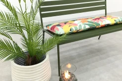 MaximaVida Max metalen tuinbank 127 cm. - Olijfgroen