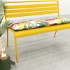 MaximaVida Max metalen tuinbank 127 cm. - Okergeel