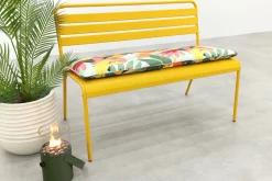 MaximaVida Max metalen tuinbank 127 cm. - Okergeel