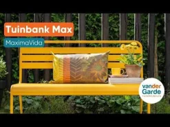MaximaVida Max metalen tuinbank 127 cm. - Okergeel