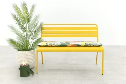 MaximaVida Max metalen tuinbank 127 cm. - Okergeel