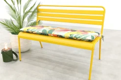 MaximaVida Max metalen tuinbank 127 cm. - Okergeel