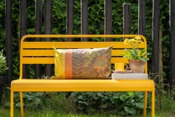 MaximaVida Max metalen tuinbank 127 cm. - Okergeel