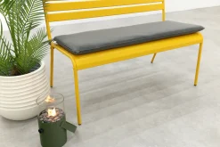 MaximaVida Max metalen tuinbank 127 cm. - Okergeel