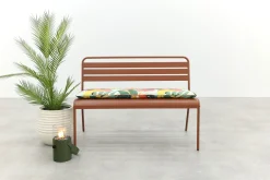 MaximaVida Max metalen tuinbank 127 cm. - Roestbruin
