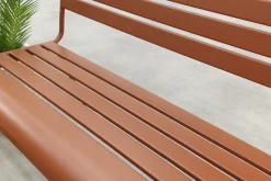 MaximaVida Max metalen tuinbank 127 cm. - Roestbruin