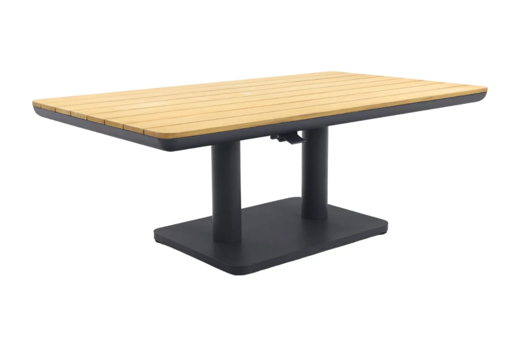 Medina up&down verstelbare tuintafel 140x80 cm. - Royal Grey/Teak