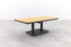 Medina up&down verstelbare tuintafel 140x80 cm. - Royal Grey/Teak