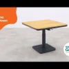 Medina up&down verstelbare tuintafel 90x90 cm. - Royal Grey/Teak