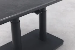 Medina up&down verstelbare tuintafel 140x80 cm. - Royal grey/Keramiek