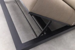 Mexico 2-persoons sunbrella ligbed met bijzettafel - Taupe