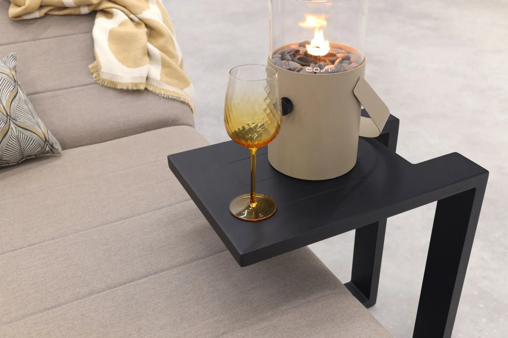 Mexico 1-persoons sunbrella ligbed met bijzettafel - Taupe