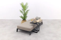 Mexico 1-persoons sunbrella ligbed met bijzettafel - Taupe