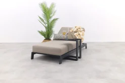 Mexico 1-persoons sunbrella ligbed met bijzettafel - Taupe