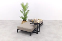 Mexico 1-persoons sunbrella ligbed met bijzettafel - Taupe