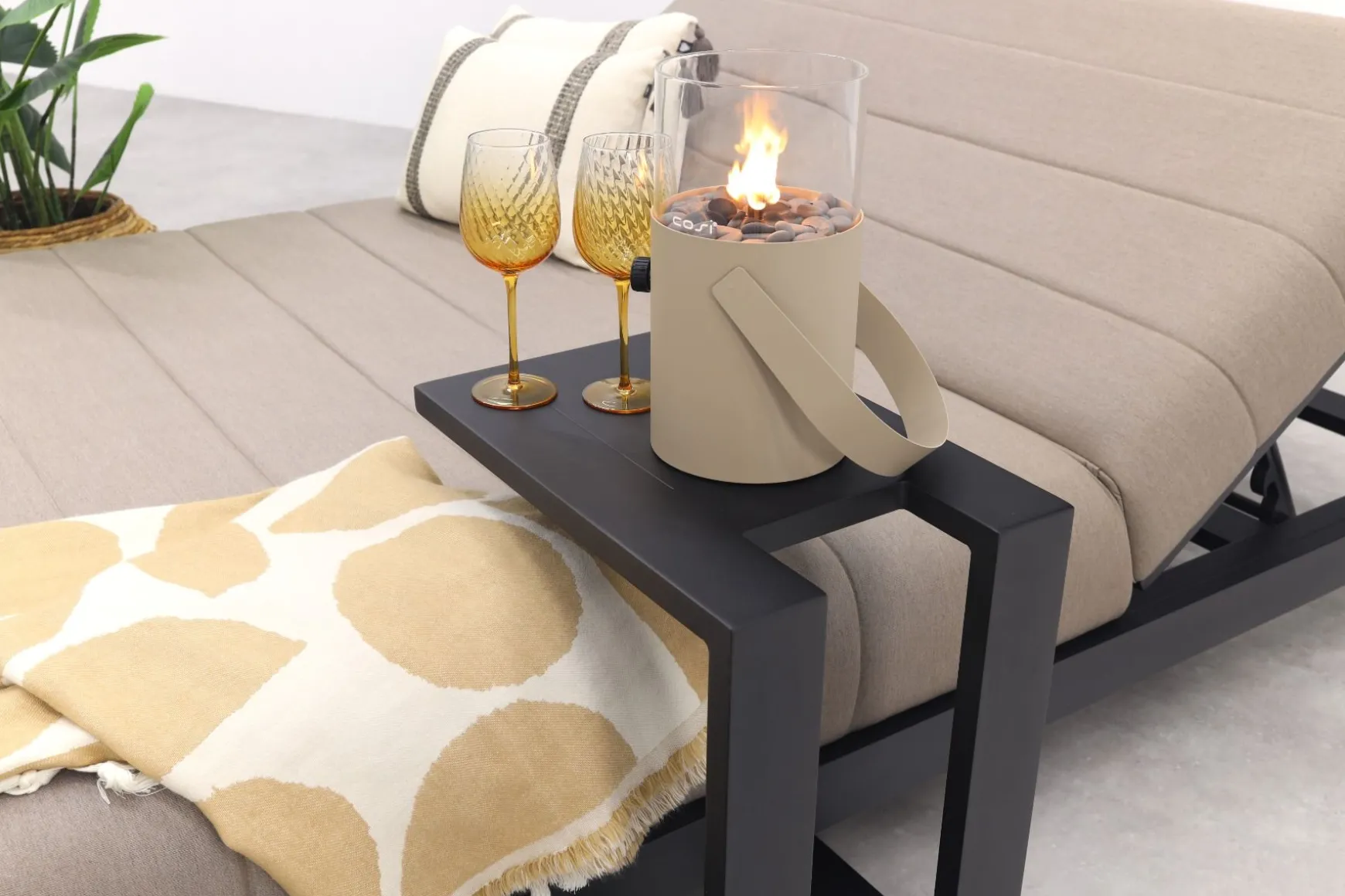 Mexico 2-persoons sunbrella ligbed - Taupe